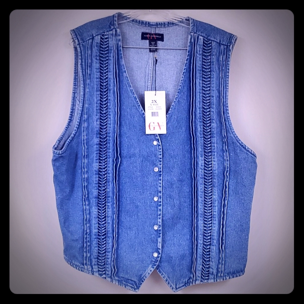 NWT Denim vest, Women's size 2X